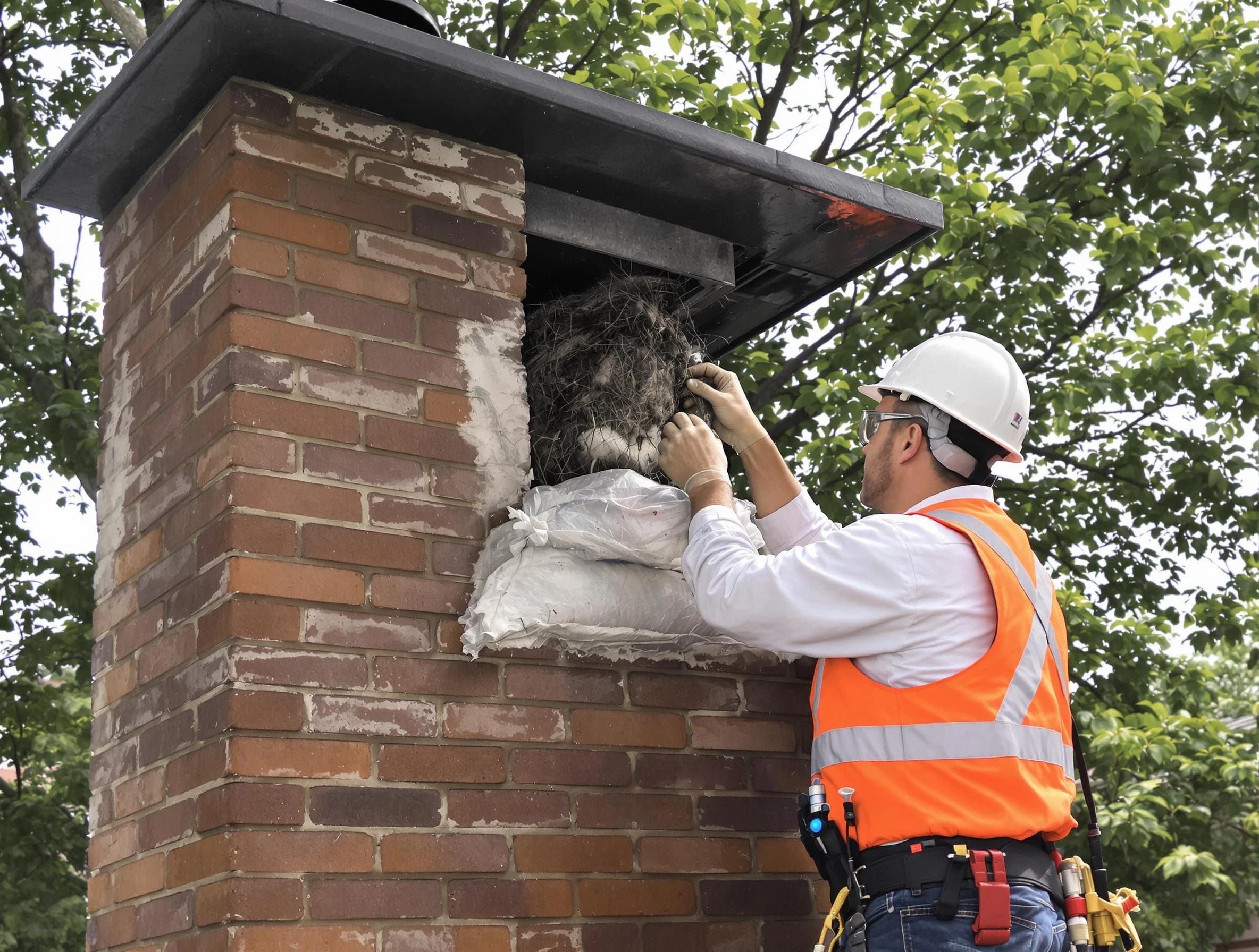 Humane removal of debris and animals by Vestavia Hills Chimney Sweep in Vestavia Hills, AL