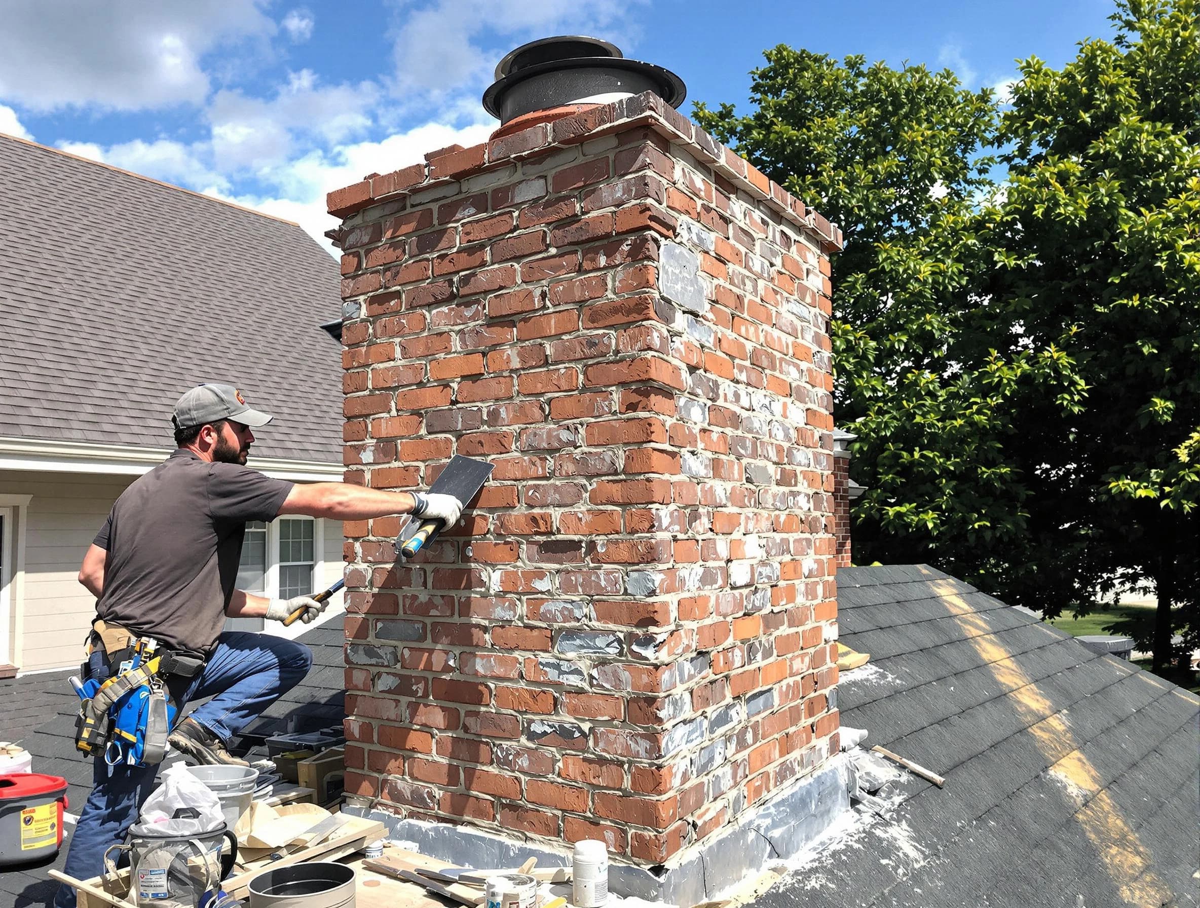 Completed chimney rebuild by Vestavia Hills Chimney Sweep in Vestavia Hills, AL