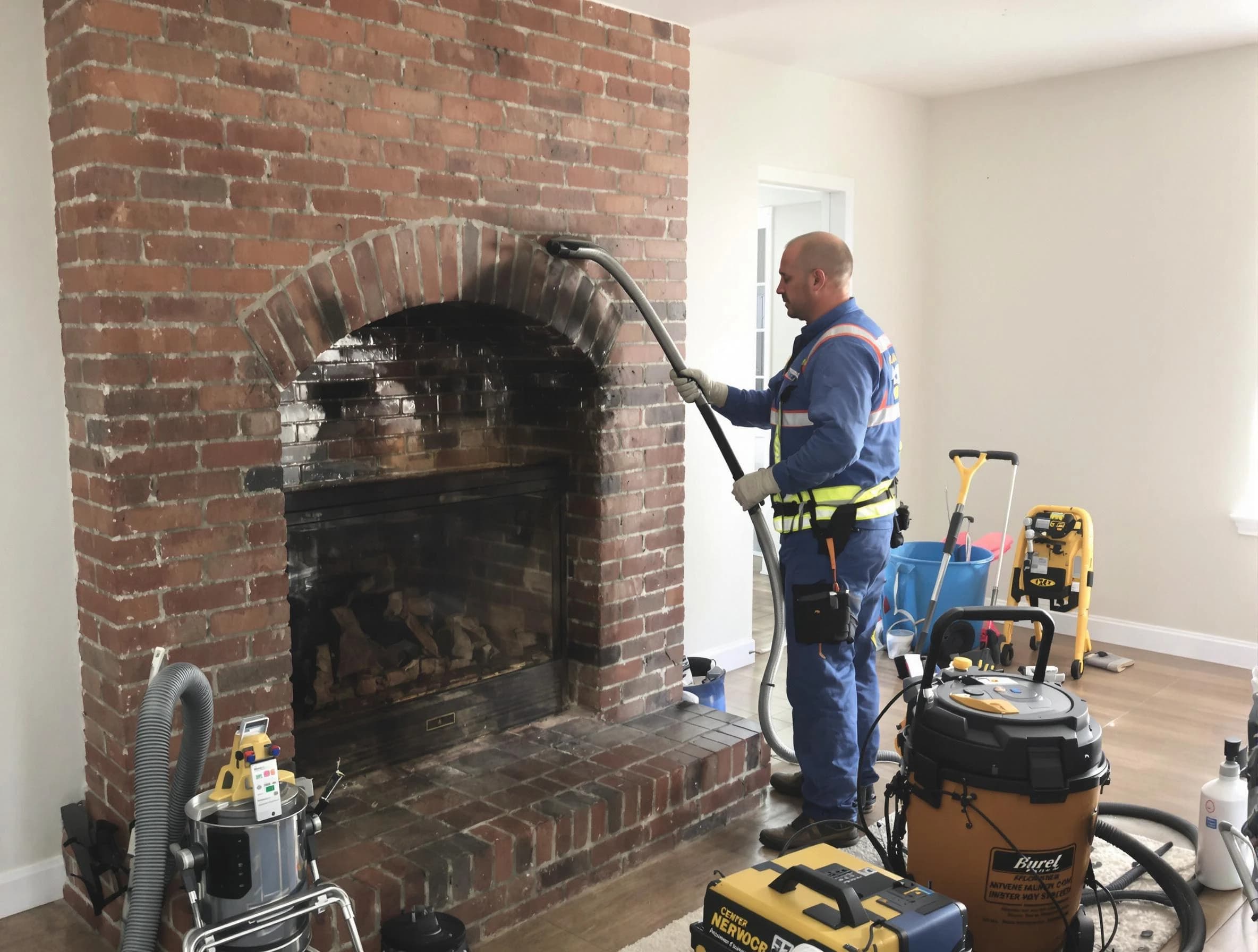 Vestavia Hills Chimney Sweep expert performing detailed chimney sweep in Vestavia Hills, AL