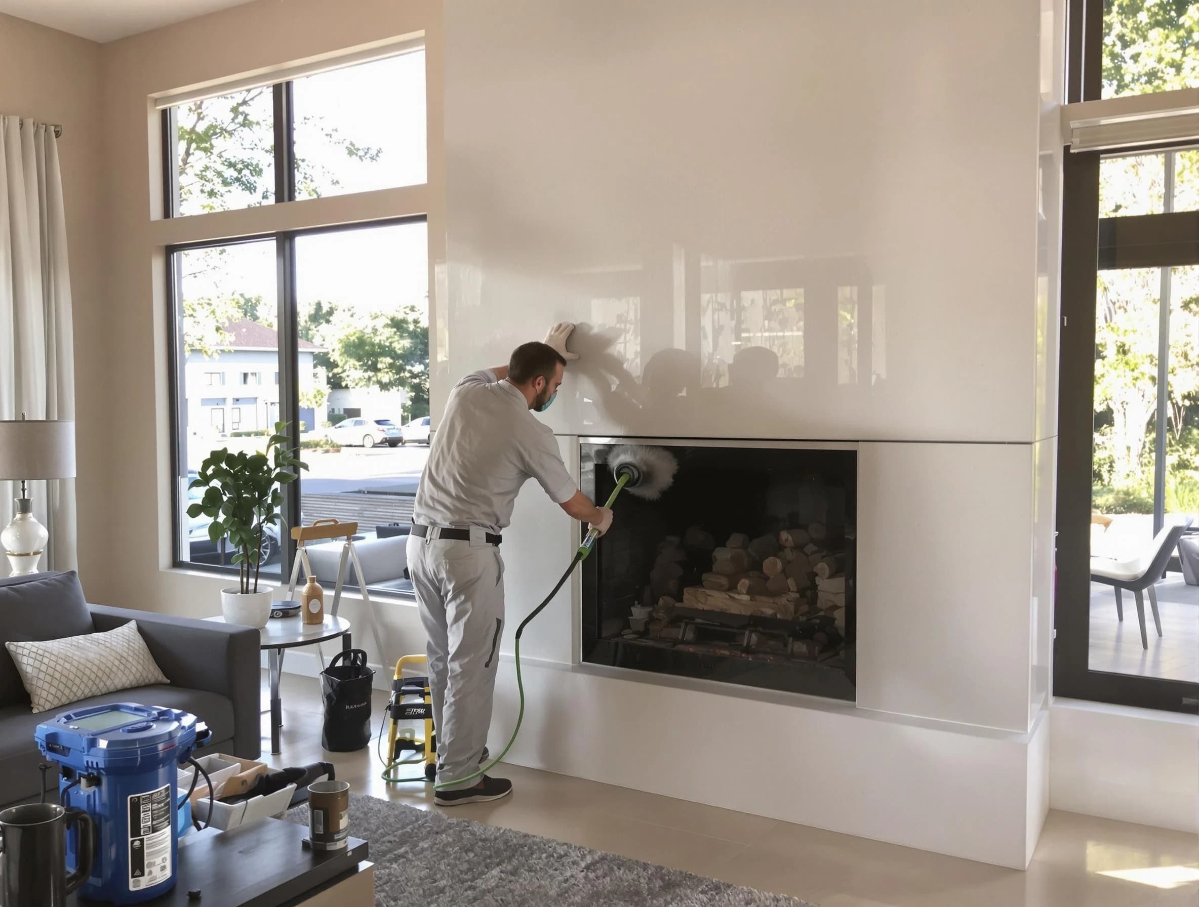 Vestavia Hills Chimney Sweep performing thorough soot removal in Vestavia Hills, AL