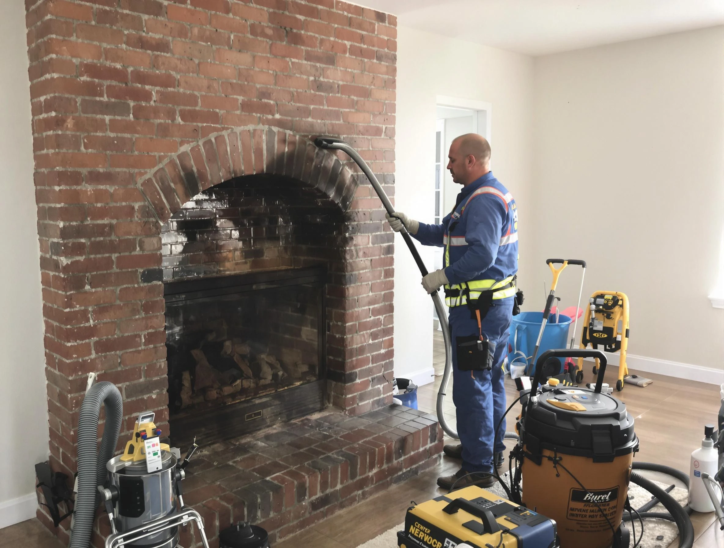 Vestavia Hills Chimney Sweep expert performing detailed chimney sweep in Vestavia Hills, AL