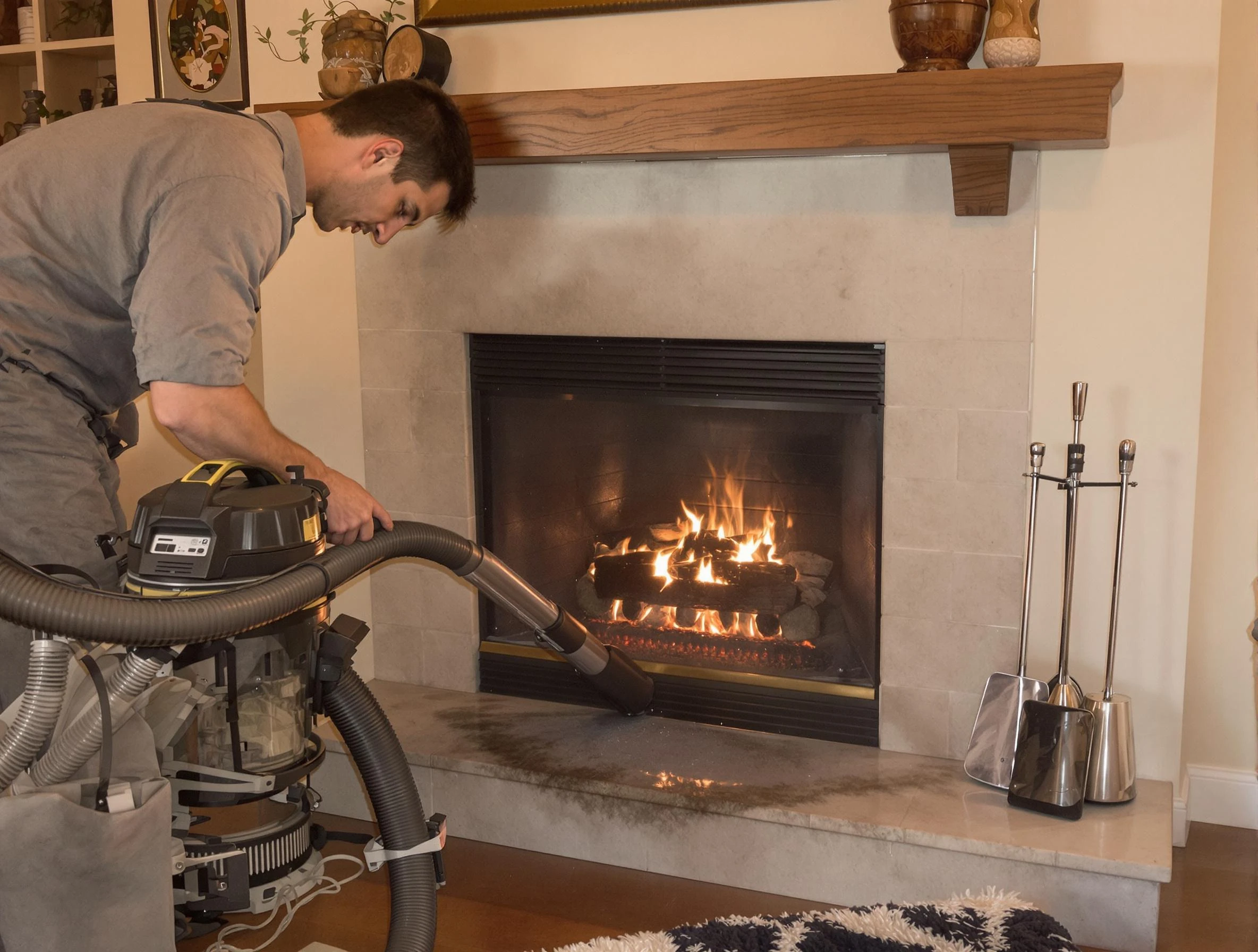 Routine fireplace upkeep by Vestavia Hills Chimney Sweep in Vestavia Hills, AL