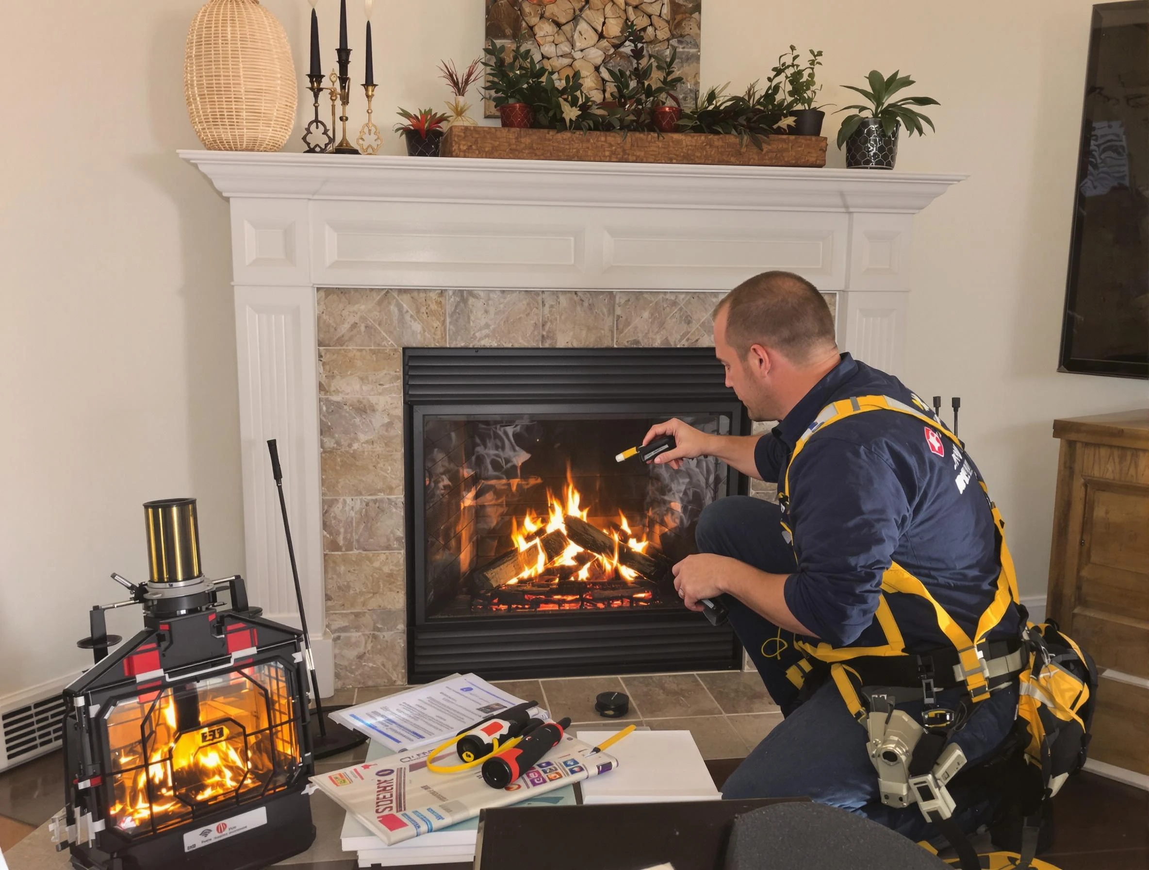 Safety-focused fireplace inspection by Vestavia Hills Chimney Sweep in Vestavia Hills, AL